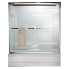 Euro 65-1/2" Frameless Sliding Shower Door with Arch Pulls