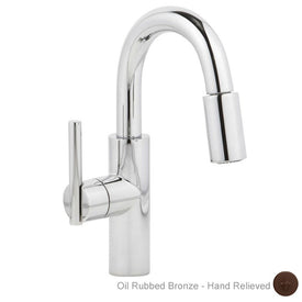 East Linear Single Handle Pull Down Bar/Prep Faucet