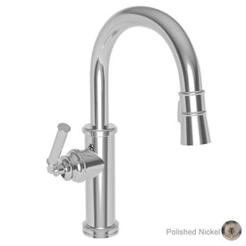Taft Single Handle Pull Down Bar/Prep Faucet - Polished Nickel