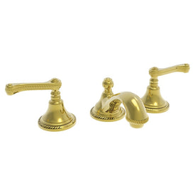 Amisa Two Handle Widespread Bathroom Faucet with Cross Handles with Drain - Forever Brass PVD