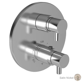 East Linear Round Thermostatic Valve Trim with Lever Handles