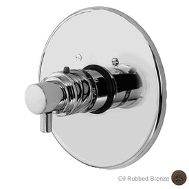 East Linear Round Thermostatic Valve Trim with Lever Handle