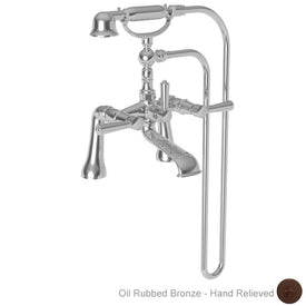 Metropole Two Handle Exposed Deck-Mount Tub Filler Faucet with Handshower