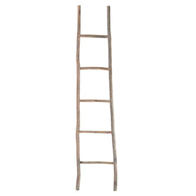 Large White Washed Wood Ladder
