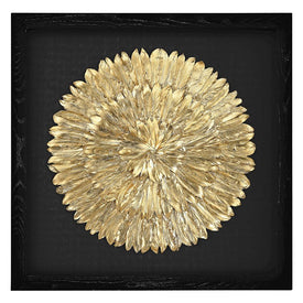 Avery Gold Feather Spiral Wall Decor