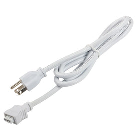 Three-Prong Plug-In Cord for Undercabinet Lights - White