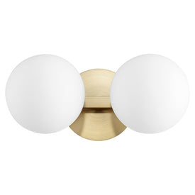 Globe Two-Light Bathroom Vanity Fixture