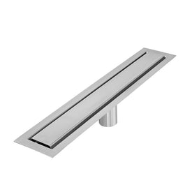 Delmar Series Mist Line Linear Drain 24" x 3-3/8" with Flange Edge