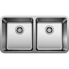 Formera 33" Equal Double Bowl Stainless Steel Undermount Kitchen Sink