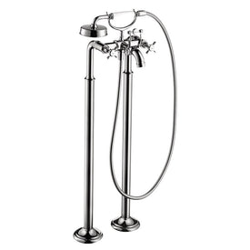 Montreux Two Handle Floor-Mount Freestanding Tub Filler with Handshower