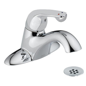 Commercial Single Handle Centerset Bathroom Faucet with Grid Strainer