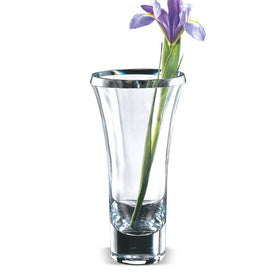 Trillion European Mouth-Blown Thick-Walled Beveled-Edge Lead-Free Crystal 11" Vase