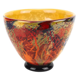 Firestorm Murano-Style Art Glass Bowl