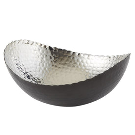 Eclipse 8.25" x 7.5" Black/Nickel Aluminum Bowl