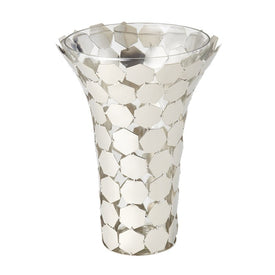 Hex Pattern Stainless Steel 10" Flower Vase