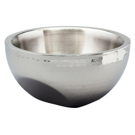 Hammered Stainless Steel Dual Angle 8" Double-Wall Bowl