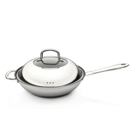 CollectNCook 11" 18/10 Stainless Steel Non-Stick Covered Wok