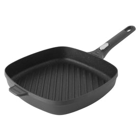 Gem 11" Cast Aluminum Non-Stick Grill Pan with Detachable Handle