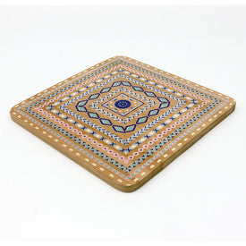 Bamboo Multi-Colored Trivets Set of 4