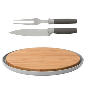 Leo Three-Piece Carving and Cutting Board Set