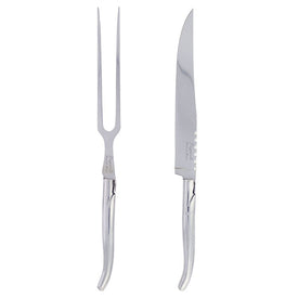 Laguiole Stainless Steel Carving Knife and Fork Set