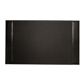 20" x 34" Croco Leather Desk Pad - Black