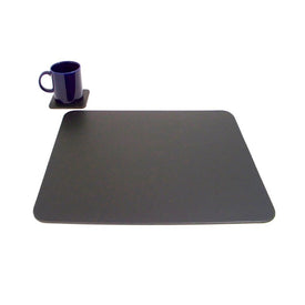 14" x 17" Leather Conference Table Pad with Single Coaster - Black