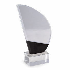 10" Crystal Regatta Trophy with Black Marble Accent