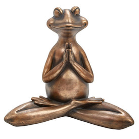 Prayer Hands Bronze/Copper Yoga Frog