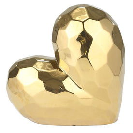 7.75" Gold Ceramic Heart