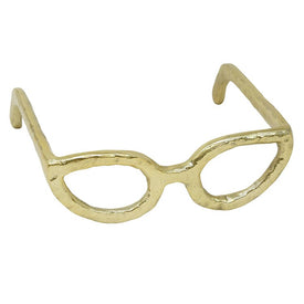 Gold Eyeglasses Sculpture