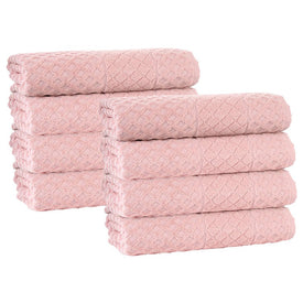 Glossy Turkish Cotton Eight-Piece Hand Towel Set