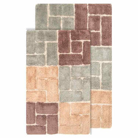 21" x 34" & 24" x 40" Berkeley Tan Two-Piece Bath Rug Set