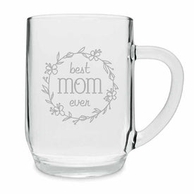 Haworth Best Mom Ever 20 oz Glass Mug