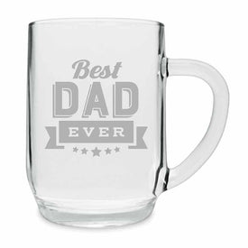 Haworth Best Dad Ever 20 oz Glass Mug