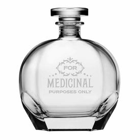 Puccini Medicinal Purposes Only 23.75 oz Decanter with Glass Stopper