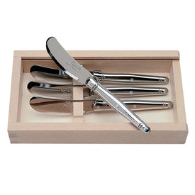 Jean Dubost Laguiole Four Stainless Steel Cheese Spreaders in Box