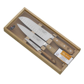 Pradel 1920 Three-Piece Knife Set with Oak Handles