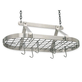 Classic Oval Ceiling Pot Rack with 12 Hooks