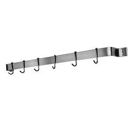 36" Easy Mount Wall Rack Utensil Bar with Six Hooks