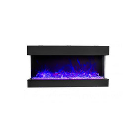 Tru-View Slim Series 40" Wide x 10-5/8" Deep Three-Sided Glass Electric Fireplace