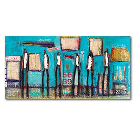 William Debilzan Common Folks 24" x 48" x 2" Gallery-Wrapped Canvas Wall Art