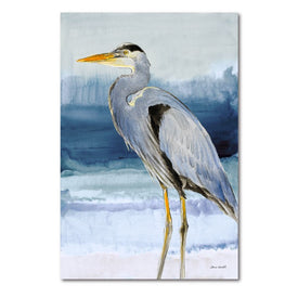 Heron On Blue I 24" x 36" Gallery-Wrapped Canvas Wall Art