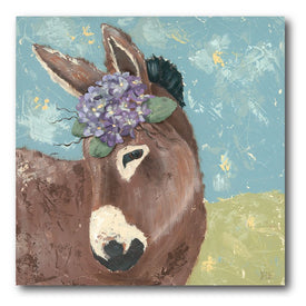 Pretty Donkey 16" x 16" Gallery-Wrapped Canvas Wall Art
