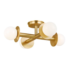Nodes Four-Light Flush Mount Ceiling Fixture by Kelly