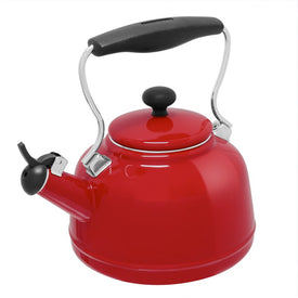 Vintage 1.7-Quart Enamel-on-Steel Tea Kettle