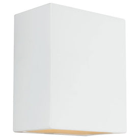 Paintable Ceramic Single-Light LED Outdoor Wall Sconce