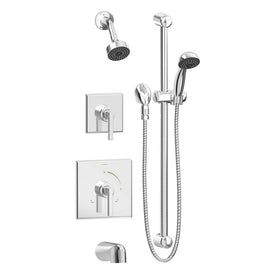 Duro Two Handle Shower Trim Kit with Single-Function Shower Head, Tub Spout, and Handshower, Hand Spray without Valve
