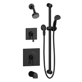Duro Two Handle Shower Trim Kit with Single-Function Shower Head, Tub Spout, and Handshower, Hand Spray without Valve