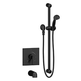 Tub Trim Duro with Integral Diverter 2 Lever Matte Black 1.5 Gallons per Minute - OPEN BOX